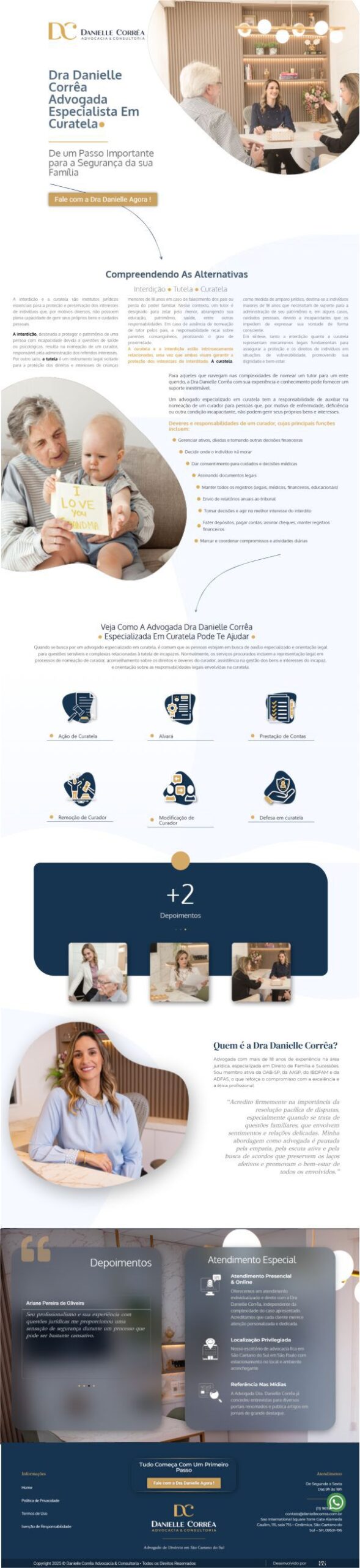 site de advogada curatela danielle correa